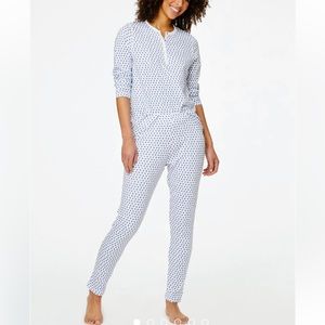 Roller Rabbit Hearts Pajamas Blue